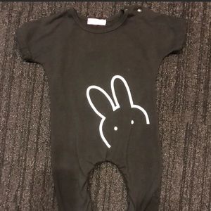 Black Short Sleeved Romper for Toddler Boy/Girl